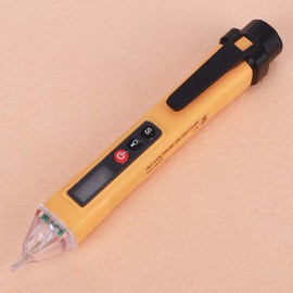 Digital NonContact Current Voltage Detector, Test Pen Voltage Detector Test Pen Measuring Instrument AC121000V (Yellow + Black)