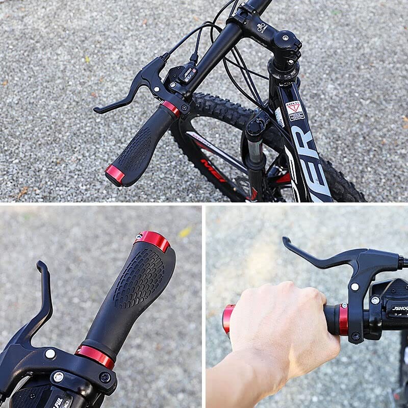 Cycling Lock-On MTB Ergonomic Mountain Bike Rubber Grips Bicycle Handlebar,