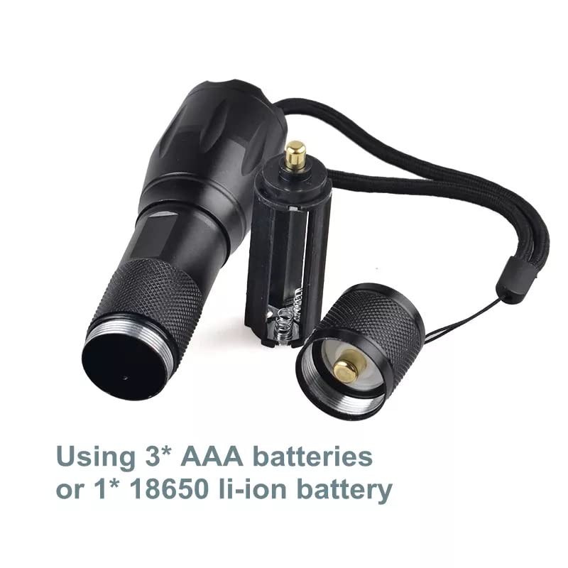 LED Zoom Torch, Super Bright High Lumen Tactical Torch, Hand