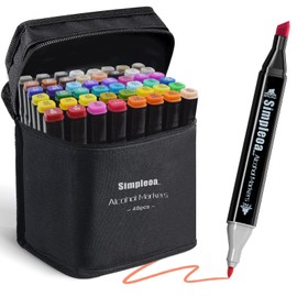 48 Alcohol Markers for Kids, Artist Graphic Markers Dual Tip Art Markers for Drawing Coloring Marking Out Card Making, Student, Toddler, Beginners (48)