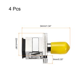 MECCANIXITY Fiber Optic Coupler ST to SC Single Mode Simplex Fiber Optical Cable Adapter Fiber Optic Converter Connectors for Network Internet, 4 Pack