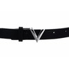 Valentino Women's Divina Belt, Nero/Argento, Small, Nero / Argento