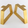 ALXEH 6 Inch Trapezoid Table Legs Gold, DIY Furniture Metal