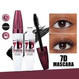 7D Waterproof Volume Mascara, Black Lengthening Thickening Softer Fuller Lashes Mascara,Long Lasting Natural Curling Lashes for Professional Eye Makeup, for Women and Girls (1Pcs)
