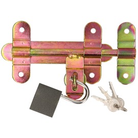 KOTARBAU Bolt Bolt 150 mm Double-Sided with Padlock Lock Gate Bolt Push Bolt Door Bolt Door Bolt Door Lock Galvanised