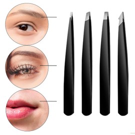 Eyebrow Tweezers for Facial Hair Women & Men Tweezers Set of 4 pcs, Precision Tweezerss for Splinters, Facial or Ingrown Hair – Eyelash Tweezerss.