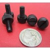 Nylon Knurled Slotted Head Thumb Screws Black 1/4-20 Thread x