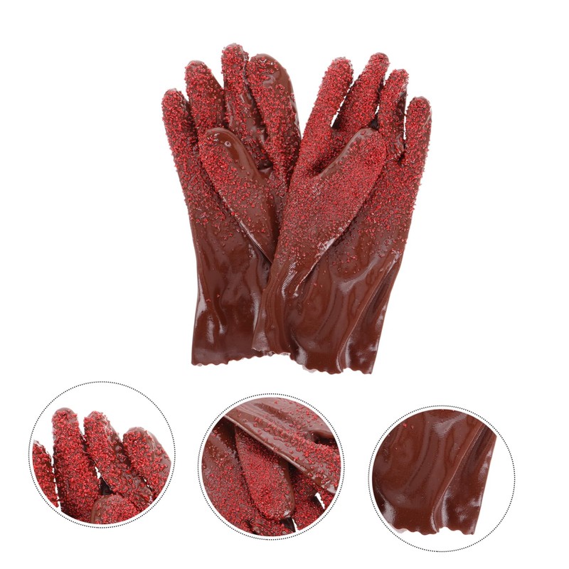 MAGICLULU 2pairs Heavy Duty Reusable Plumbing Gloves Snake Design for