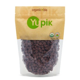 Yupik Organic 55% Pure Dark Chocolate Mocha Chips - 1000 Ct, 1 lb, Made With Roasted Ground Coffee, Vegan, GMO-Free, Vegetarian, Gluten-Free, Lactose Free, Brown, Pack of 1