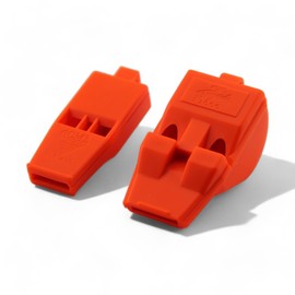 ACME Tornado Slimline No. 636 & Tornado No. T2000, Signal Whistles in Double Pack, Extremely Loud Shrill Whistles, Solas & Mountain Rescue Approved (Signal Orange)