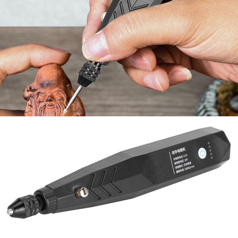 Electric Grinder Small Handheld Grinding Machine Carving Tool Black