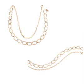 Women's-Chain-Belt Adjustable-Metal-Waist-Belt Chunky Belly Link Belt for Dress(for 27-43'')