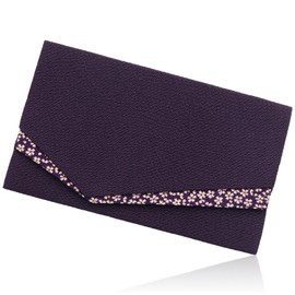 Style Fukusa Fukusa (Kyoto Futagoshi Crepe) For Congratulation and Condolences, Wedding, Handmade by Artisans in Our Shop, Made in Japan, Switchable DOF01 Purple