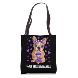 Purple Ribbon Survivor Warrior Elder Abuse Awareness Tote Bag
