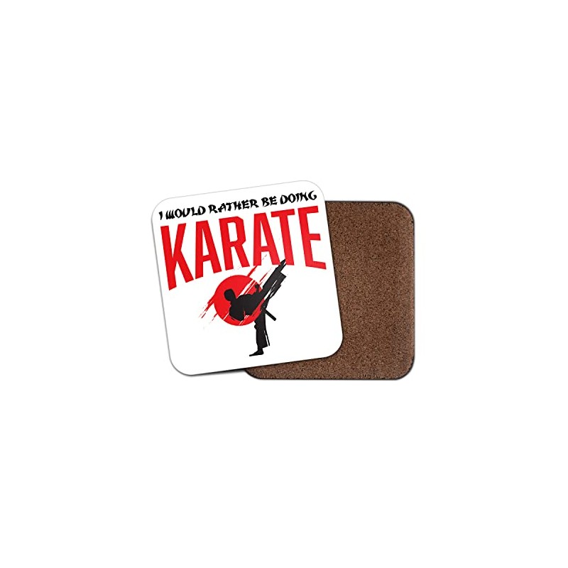 Square Single Coaster - Rather Be Doing Karate Boys Men