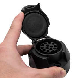 Trailer Socket Converter - MASO 12V 13pin towing socket caravan trailer electrics plug adapter suitable for European standard trailer engineering plastic housing Black