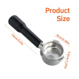 Nivofu 54mm Bottomless Portafilter, Coffee Portafilter 54mm, Bottomless Water Filter, 3 Ears Espresso Portafilter with Detachable Filter Basket, Compatible with 8 Series Espresso Machines