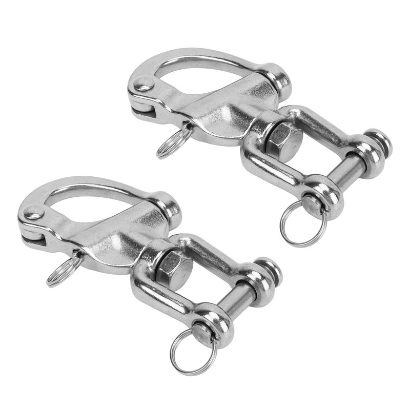 2PCS Snap Shackle 316 Stainless Steel Quick Release High Strength