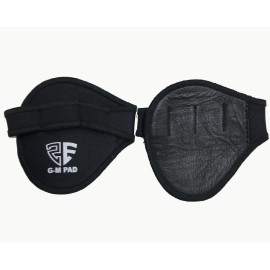 SE pad Leather Hand Grip Weight Lifting Pads Workout Gloves Gym Fitness Palm Grip Pair - Yellow