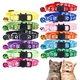 12 Collares para Gatos Reflectantes con Campana                                                                                                       