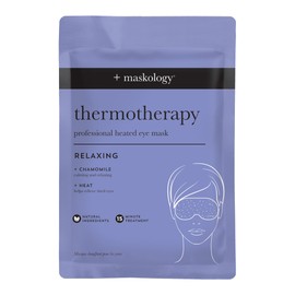 MASKOLOGY THERMOTHERAPY Professional Heated Eye Mask | Self Heating Vegan Eye Mask | Calming Chamomile Eye Mask | Replenishing Face Mask | Relaxing Eye Mask |