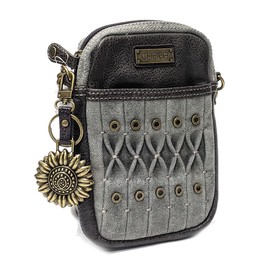 Chala Cell Phone Crossbody Purse - Handbag with Adjustable Strap (Sunflower_ Olive)