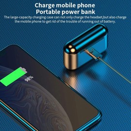 MetaTronics Wireless Earbuds with Charging Case | Features Graphene bass Hi-Fi and a 1500mAh LED Charging Case with 60H Playtime from Each Complete case Charge [Orbital Black]