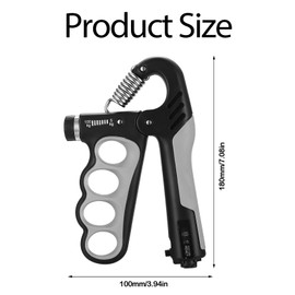 Grip Strengthener,5-100 Kg Adjustable Hand Gripper Strengthener, Forearm Strengthener Workout Kit, Finger Strengthener for Finger Forearm Exerciser Hand Grippers Training (grey)