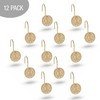 Creative Scents Shannon Decorative Shower Curtain Hooks Gold - Set