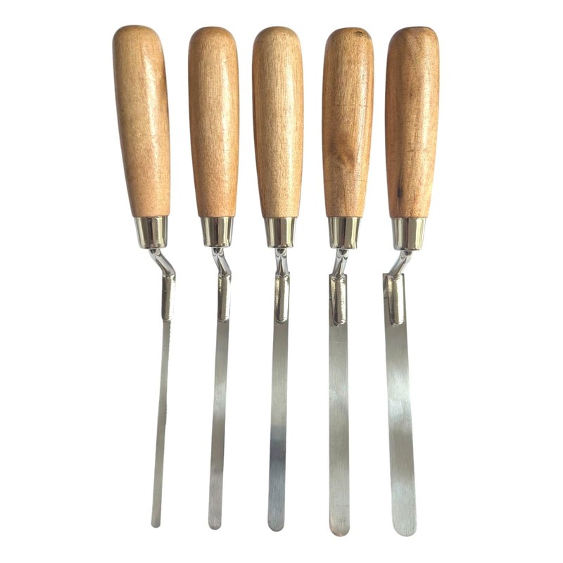 5 x Stainless Steel Finger Pointing Trowel Set - 6,