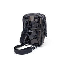 Brixley Crossbody Bag Sling Purse for Women Men Girls Travel, Multi Position Fanny Back Pack (Black Clear)