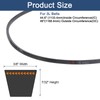 uxcell 3L460 Classic Wrapped Rubber V-Belt, 46"(1168mm) Outside Circumference, 3L