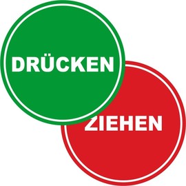 Press and Pull Sticker Set Diameter 6 cm (Scratch & Weatherproof)
