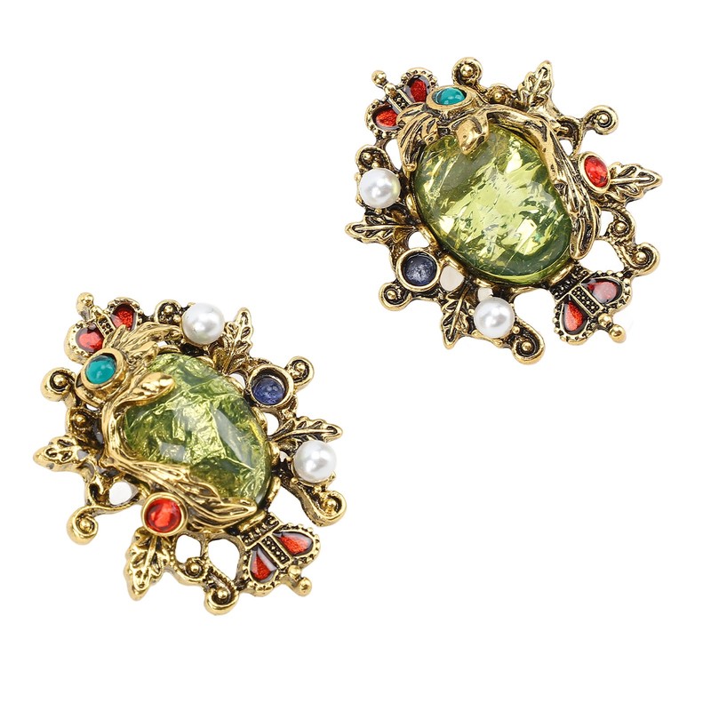 Vintage Court Style Earrings Fashionable Exquisite Luster Retro Earrings for