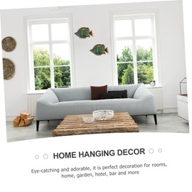 Ciieeo Iron Fish Wall Art Decor Metal Sculpture Hanging Ornament for Home and Garden Lifelike Ocean Decoration for Indoor Outdoor Use for Shops Bars Hotels