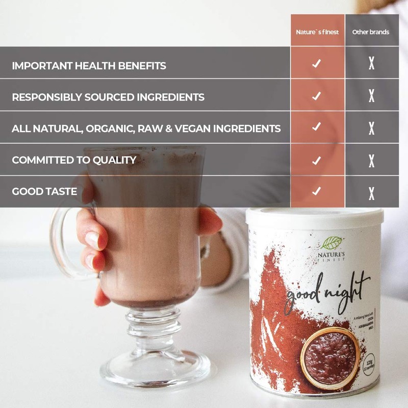 Nature's Finest by Nutrisslim Bio Good Night Latte mit Kakaopulver,