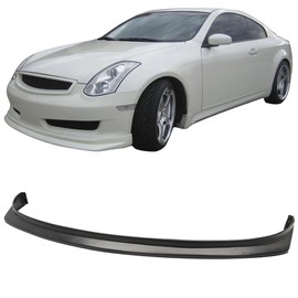 Front Bumper Lip Compatible with 2006-2007 Infiniti G35, 2Dr Sports Front Bumper Lip Spoiler Unpainted Black Poly Urethane PU by IKON MOTORSPORTS