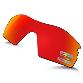 Bowyer POLARIZED Replacement Lenses for Oakley Radar XL Sunglasses - Fire Red Mirror