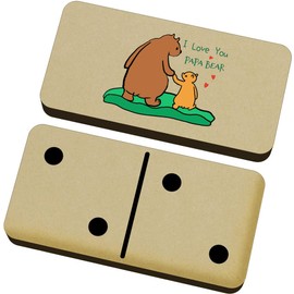 Azeeda 'I Love You Papa Bear' Domino Set & Box (DM00042580)