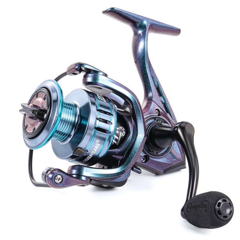 Sougayilang Chameleon Paint Spinning Fishing Reel,Super Powerful Smooth Drag with