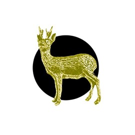 A45 Roebuck CHROME GOLD COLOURED English Pewter on an Air Freshener fits on a Vent Clip Kit Decoration