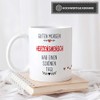 Tassendruck Tasse mit Spruch Guten Morgen HerzensMensch- Leben/Liebe/Geschenk/Familie/ - Weiß