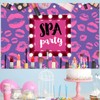 Spa Party Makeup Birthday Backdrop Banner Decorations Pink for Girls