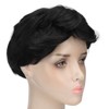 Men's Short Black Wig High Temperature Silk Layered Realistic Breathable