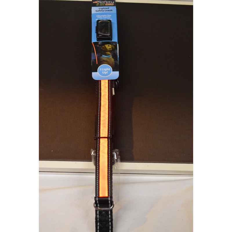 Safety Glo NEW Safety Glo Pets Lighted Dog Leash Adjustable
