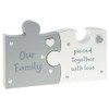 Shudehill Giftware Jigsaw Double Plaque - Our Family pieced together