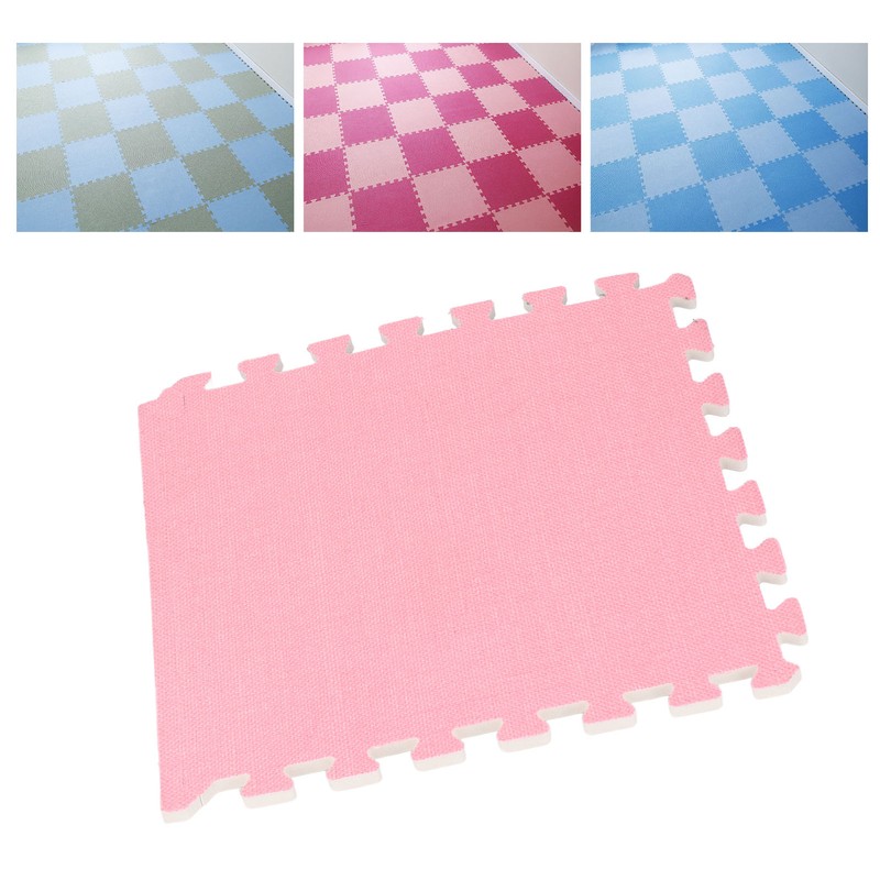 Cotton Linen Interlocking Mat Thicken Soundproofing Cuttable Patchwork Puzzle Foam