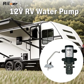 Riloer Water Pump, 12V Pump DC Self-Priming Water Pump High Pressure Self-Priming Caravan for Camper Marine Boat Lawn