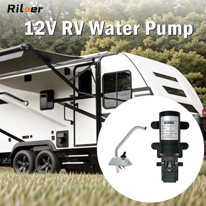 Riloer Water Pump, 12V Pump DC Self-Priming Water Pump High