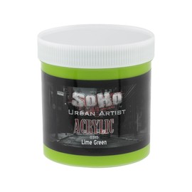 Soho Urban Artist Heavy Body Acrylic Paint - 500 ml Jar - Lime Green - Thick, Rich Color, Excellent Coverage, Professional Quality - Artists Acrylic Paint
